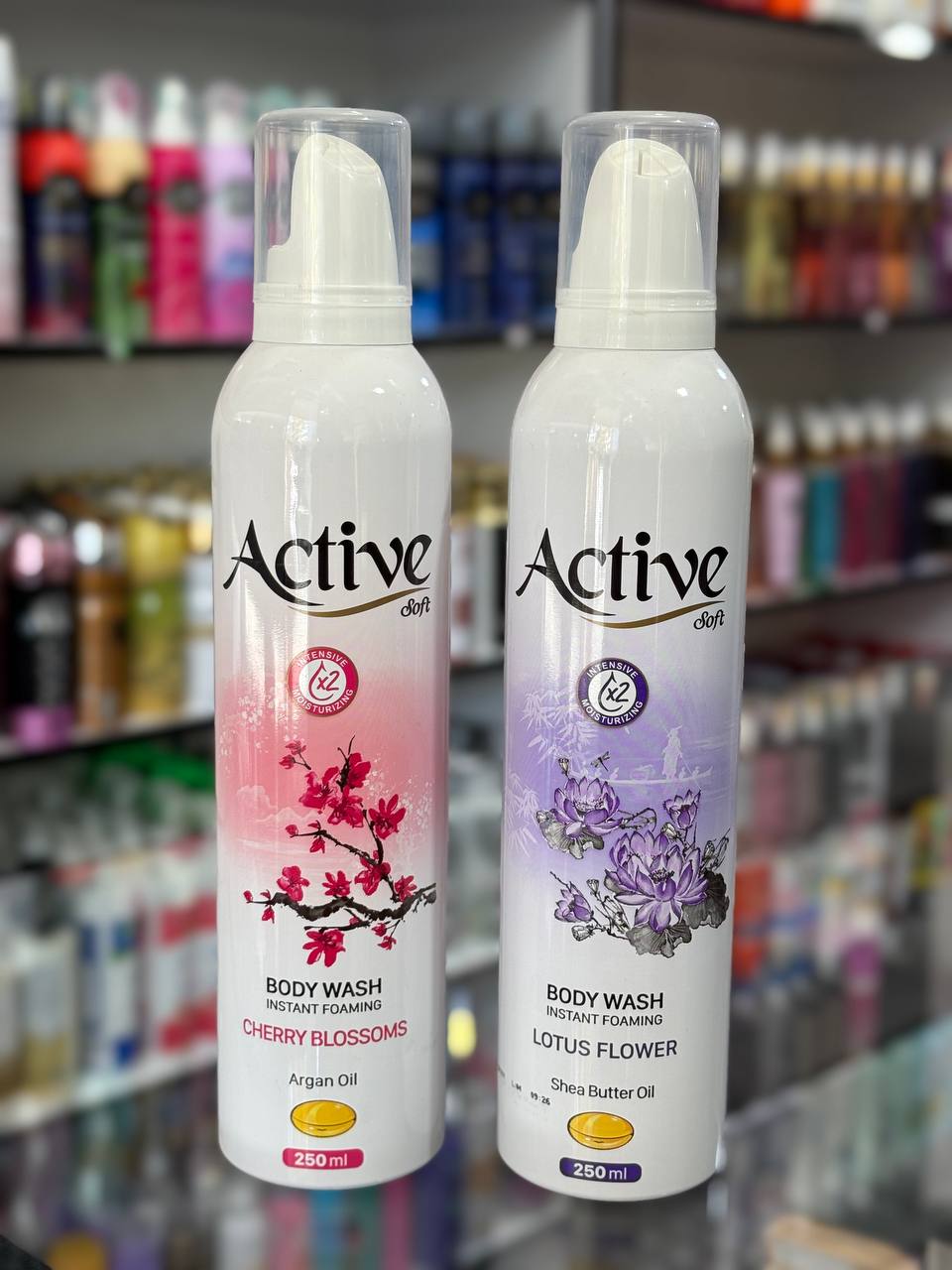 فوم شستشوی بدن اکتیو حاوی روغن آرگان و شی باتر | ۲۵۰ میل | پاک کننده و خوشبو کننده پوست